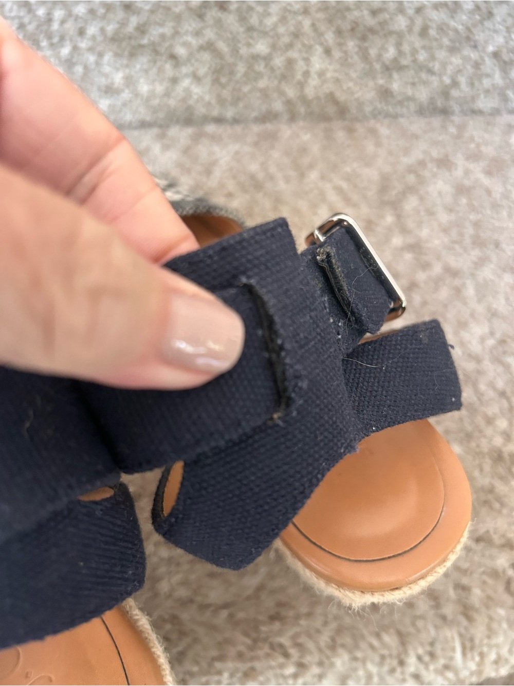 J. Crew Woven Espadrille Wedge sandals. Ankle buckle. Mama Mia! Preppy. EUC. SZ7 - Picture 5 of 7